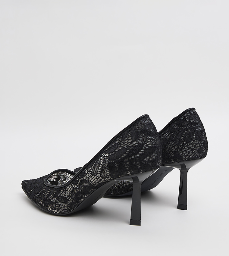 BRYNNN-L Mesh Pointed Toe Pumps