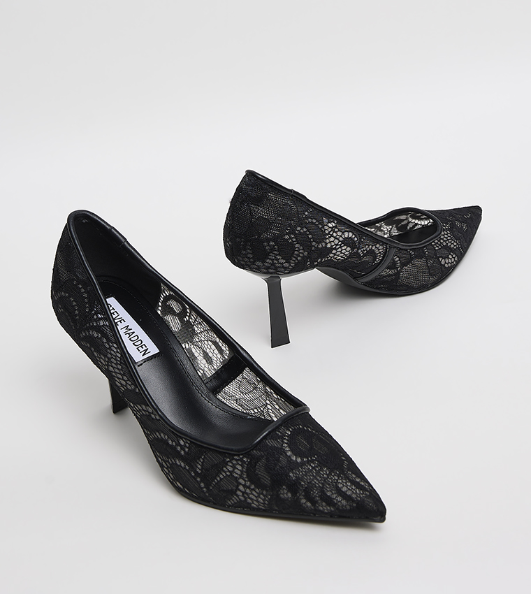 BRYNNN-L Mesh Pointed Toe Pumps