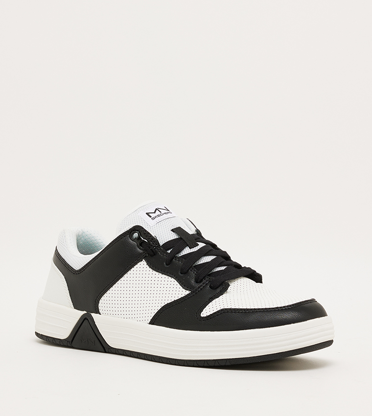 ALPHA CUP Perforated Lace Up Sneakers