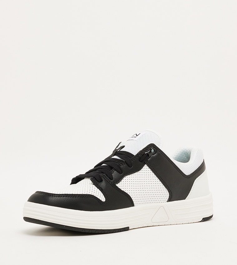 ALPHA CUP Perforated Lace Up Sneakers