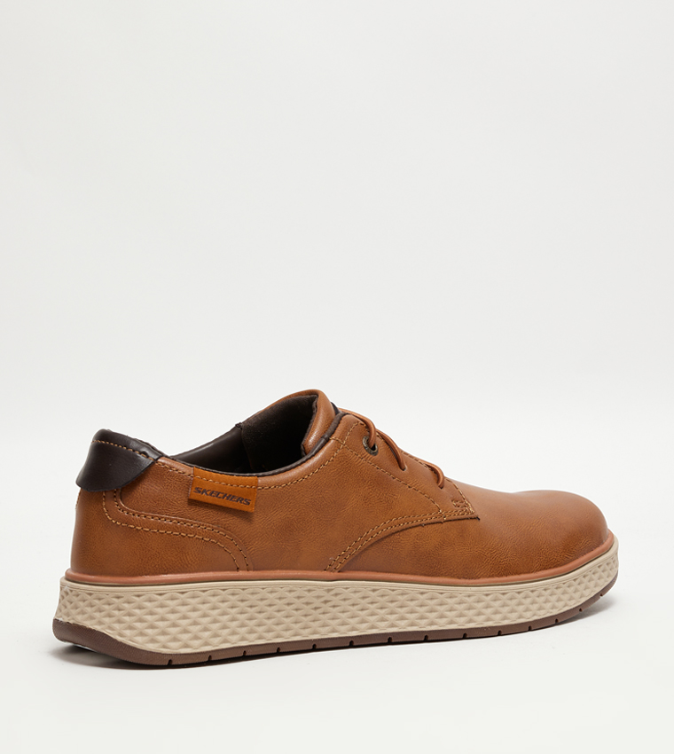 Buy Skechers BURKETT Solid Lace Up Casual Shoes In Brown | 6thStreet Qatar