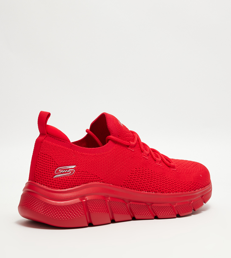 Skechers red online shoes