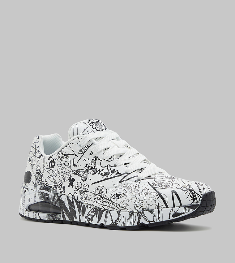 UNO Printed Lace Up Sneakers