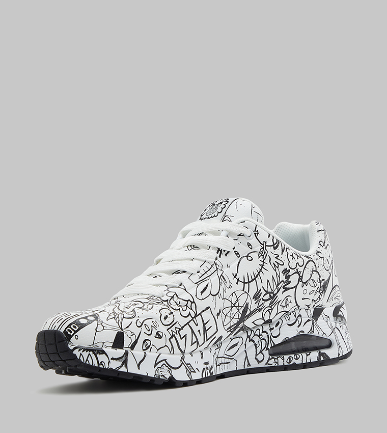 UNO Printed Lace-Up Sneakers