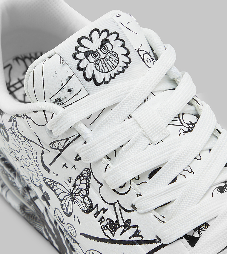 UNO Printed Lace-Up Sneakers
