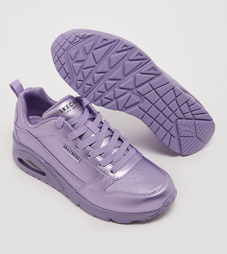UNO Metallic Lace Up Sneakers