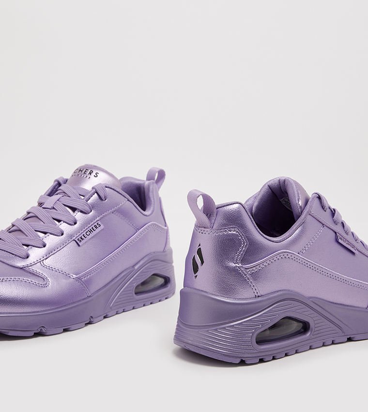 UNO Metallic Lace Up Sneakers