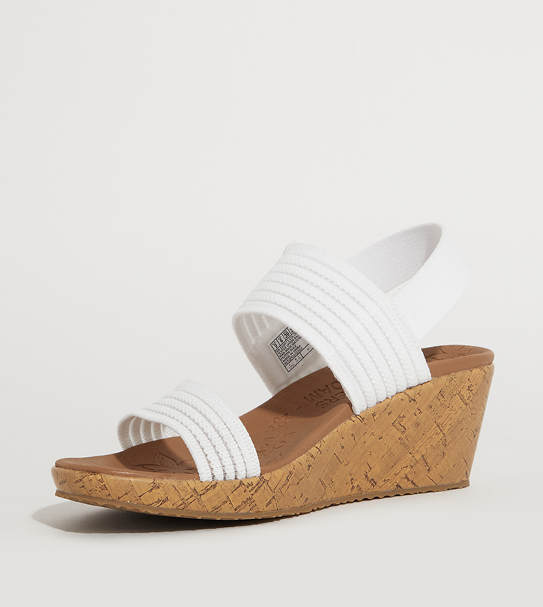 BEVERLEE Open Toe Slingback Wedges