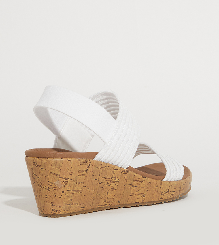 BEVERLEE Open Toe Slingback Wedges