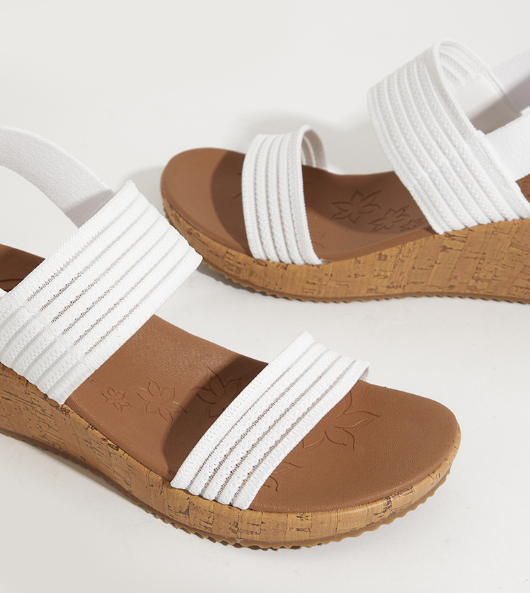 BEVERLEE Open Toe Slingback Wedges