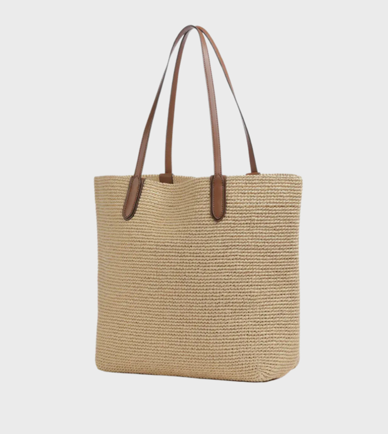 Signature Raffia Shoulder Bag