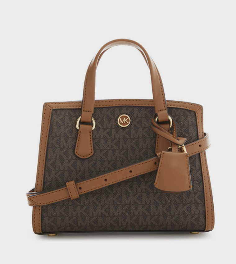 Monogram Patterned Satchel Bag
