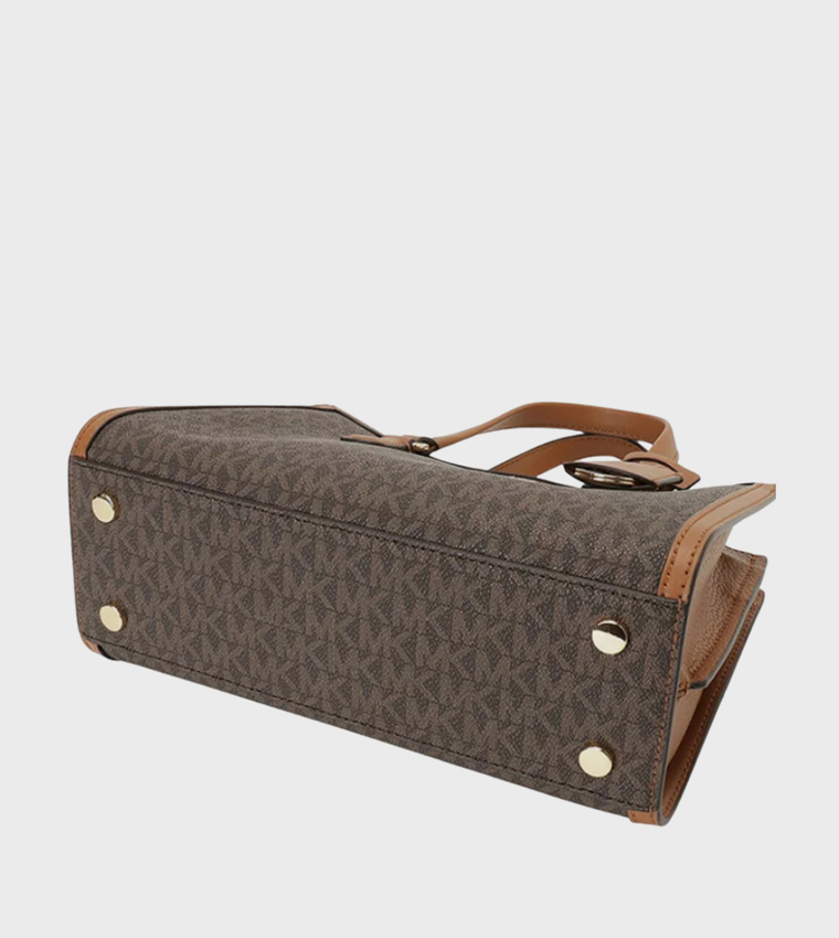 Monogram Patterned Satchel Bag
