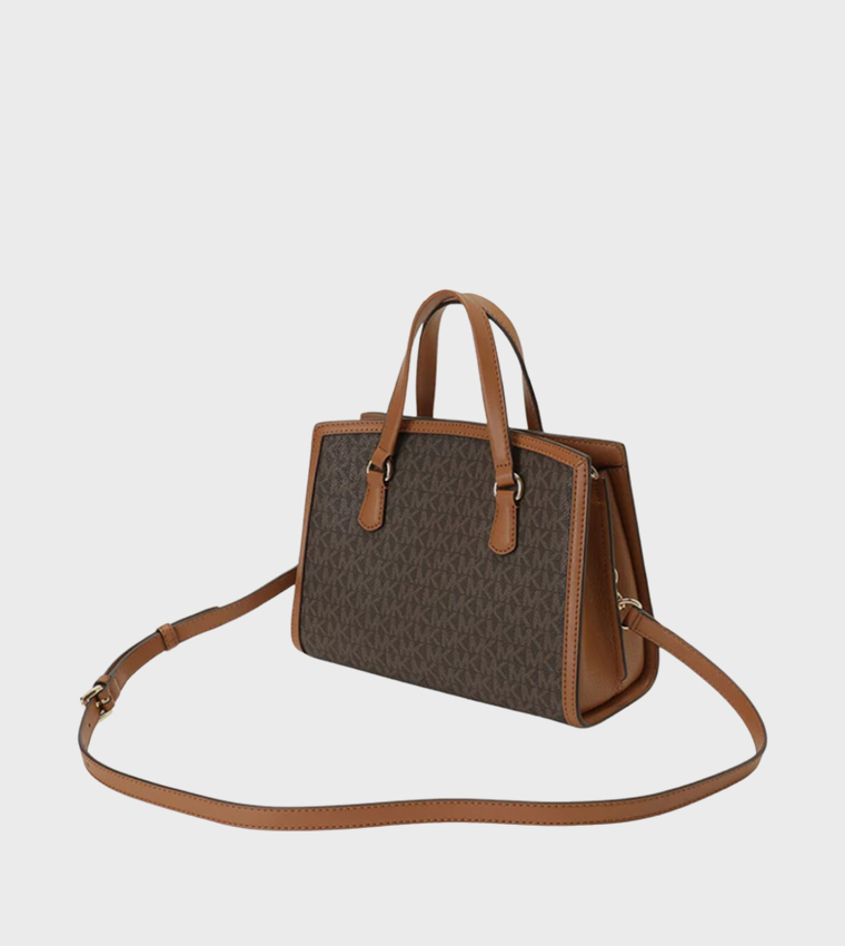 Monogram Patterned Satchel Bag
