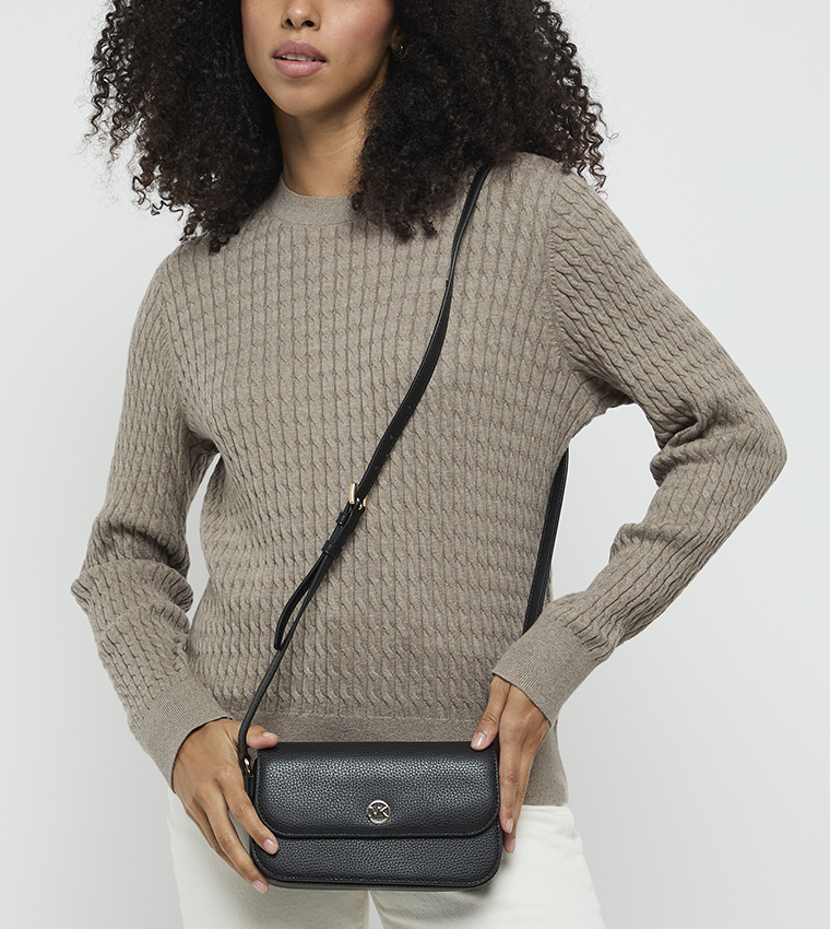 JET SET TRAVEL Textured Flap Crossbody Bag