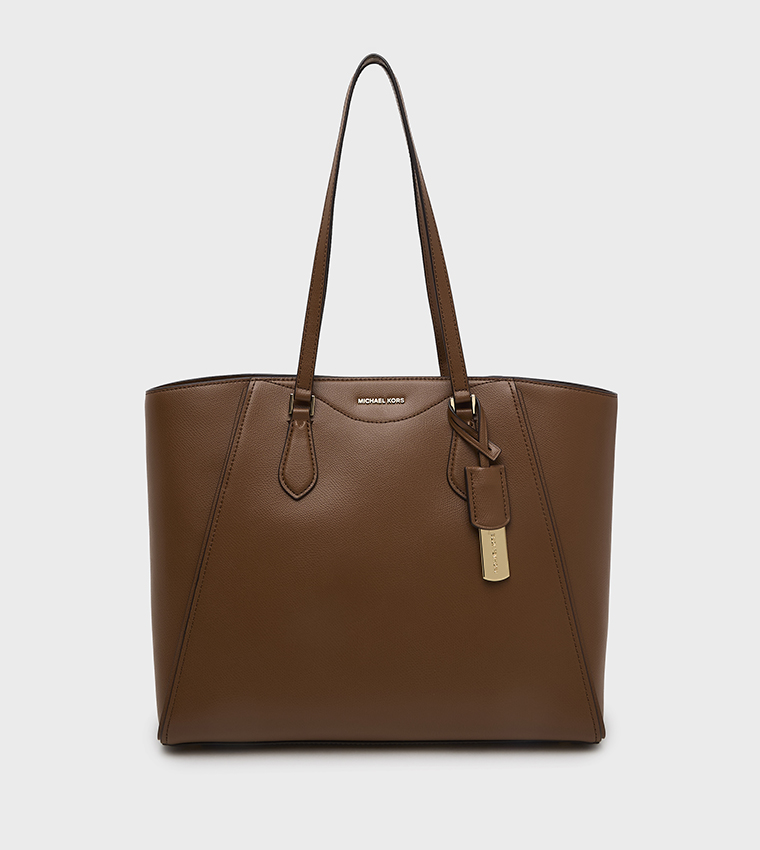 TARYN Textured Zip Closure Tote Bag