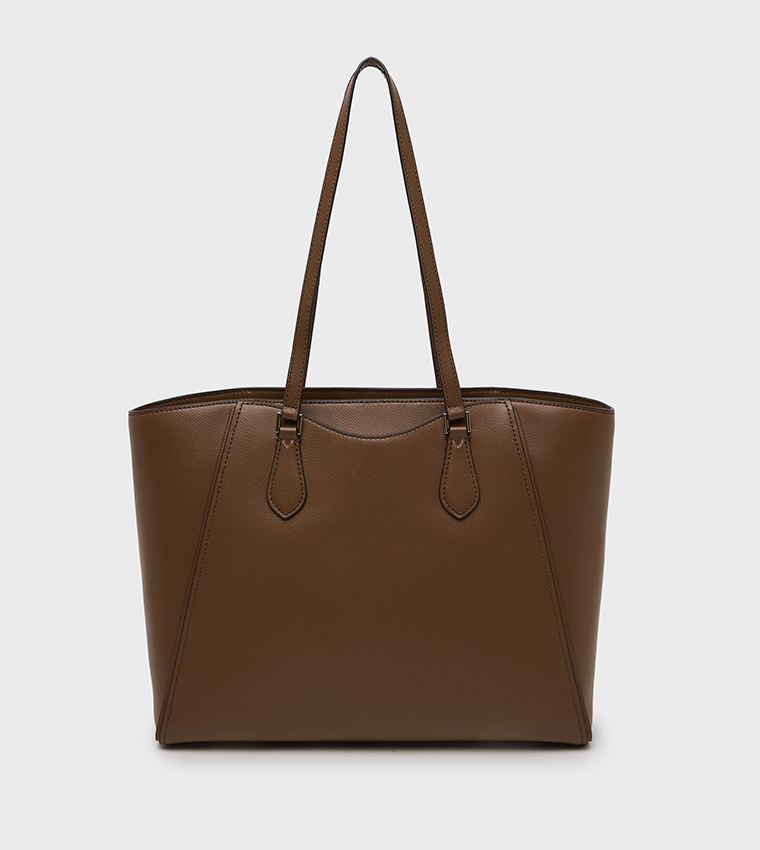 TARYN Textured Zip Closure Tote Bag