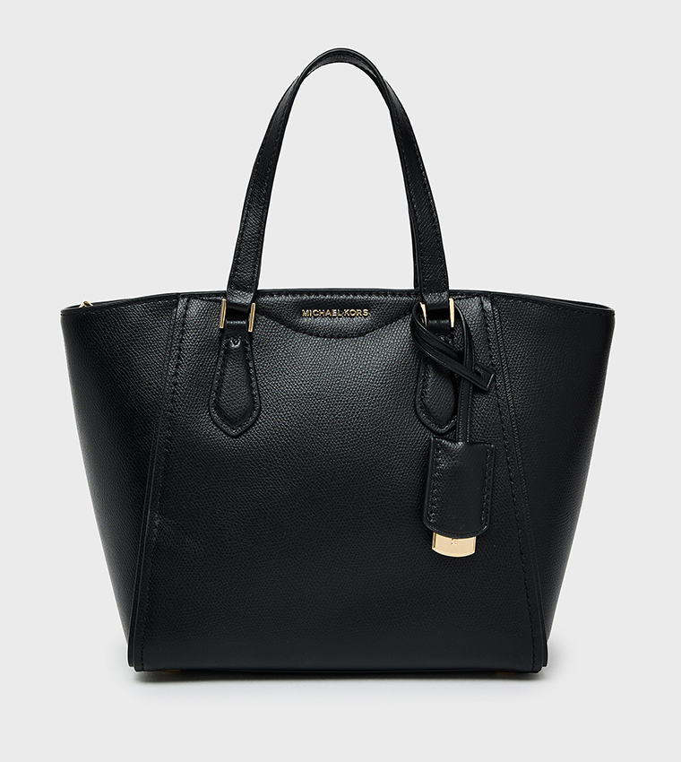 TARYN Textured Zip Closure Tote Bag