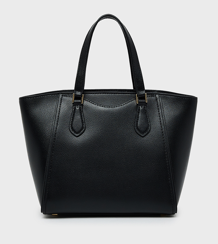 TARYN Textured Zip Closure Tote Bag
