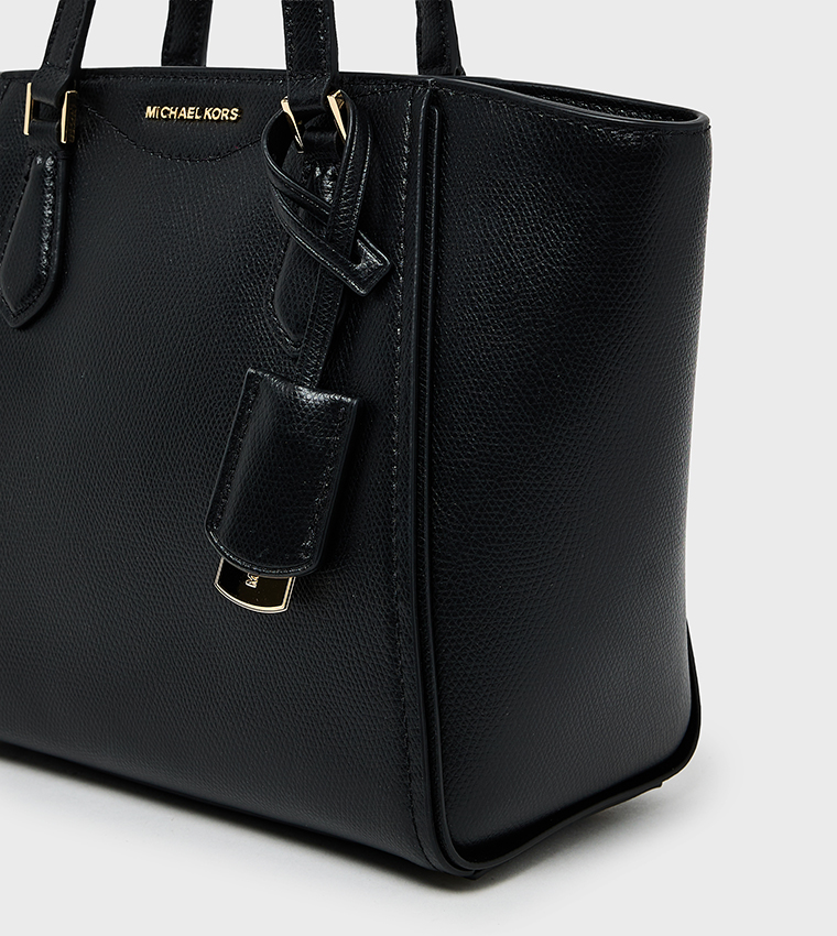 TARYN Textured Zip Closure Tote Bag