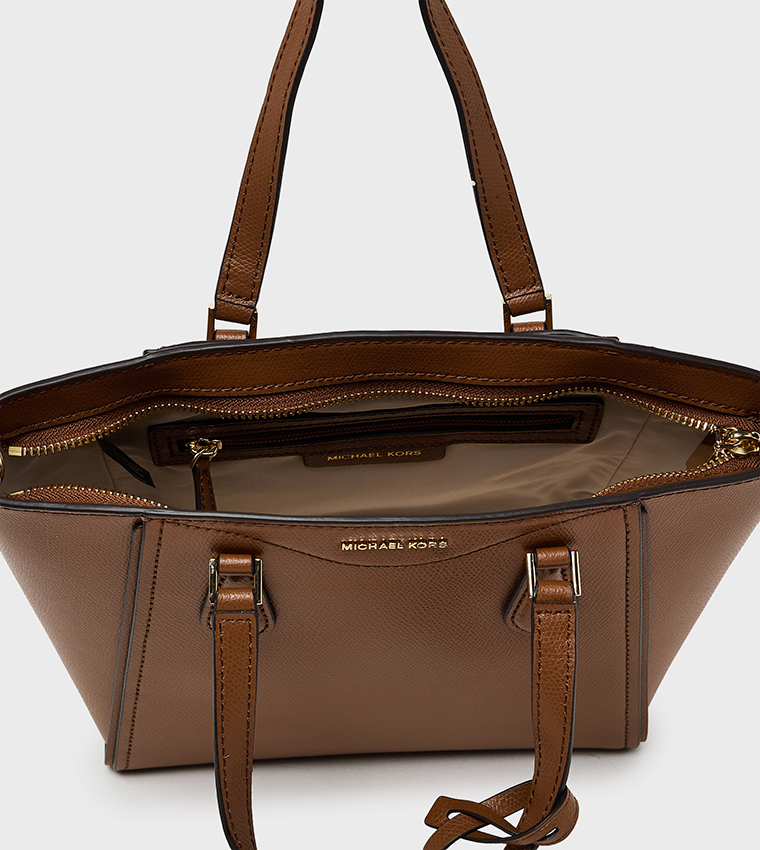 TARYN Textured Zip Closure Tote Bag