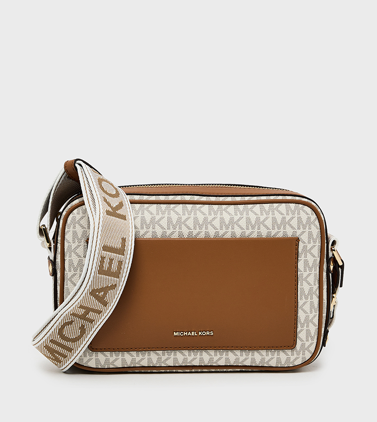 MAEVE Monogram Patterned Front Pocket Crossbody Bag