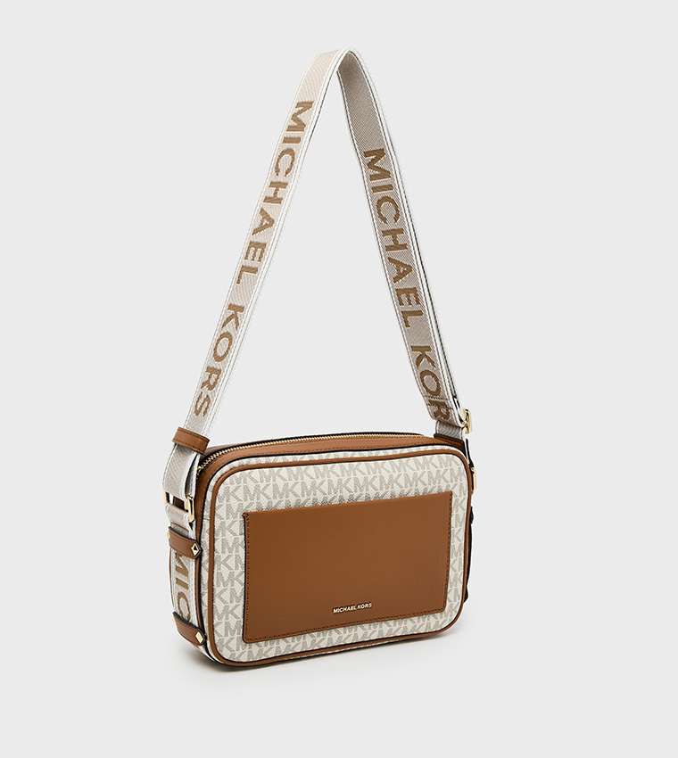 MAEVE Monogram Patterned Front Pocket Crossbody Bag