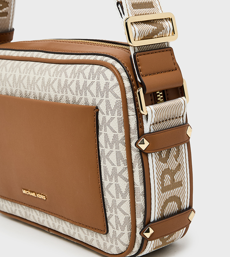 MAEVE Monogram Patterned Front Pocket Crossbody Bag