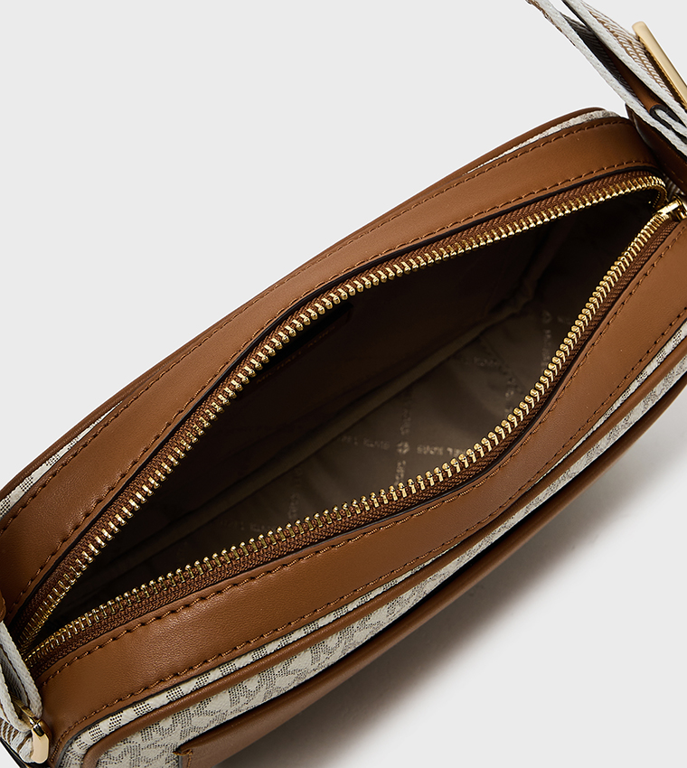 MAEVE Monogram Patterned Front Pocket Crossbody Bag