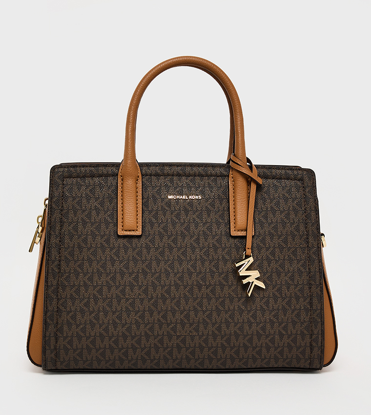 LAILA Logo Monogram Satchel Bag