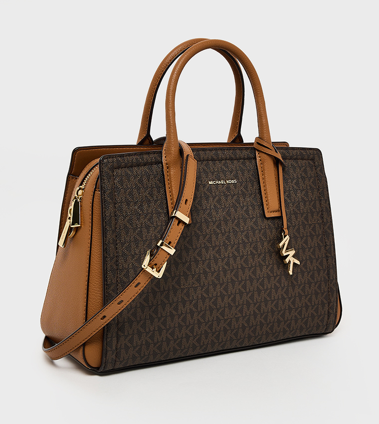 LAILA Logo Monogram Satchel Bag