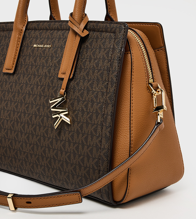 LAILA Logo Monogram Satchel Bag