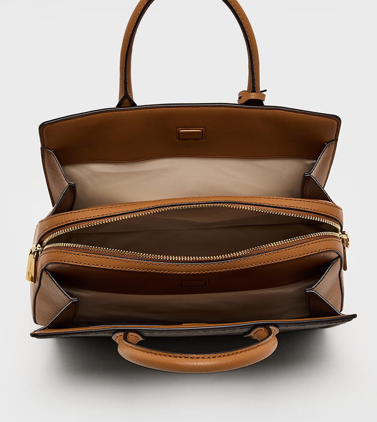 LAILA Logo Monogram Satchel Bag