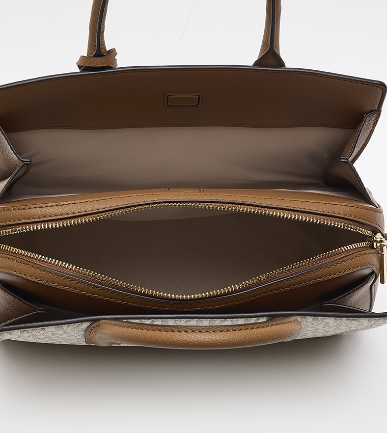 LAILA Logo Monogram Satchel Bag