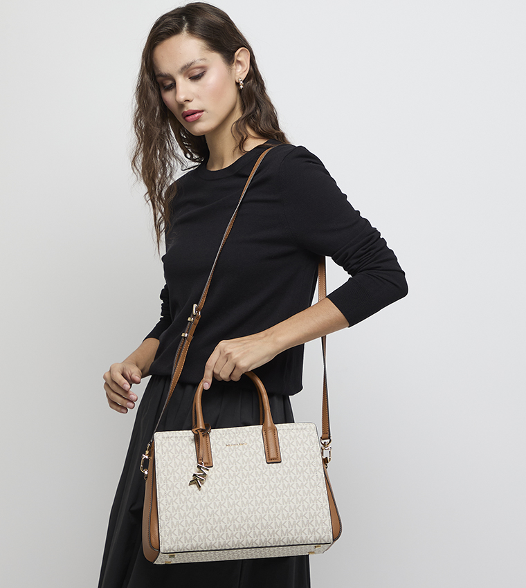 LAILA Logo Monogram Satchel Bag