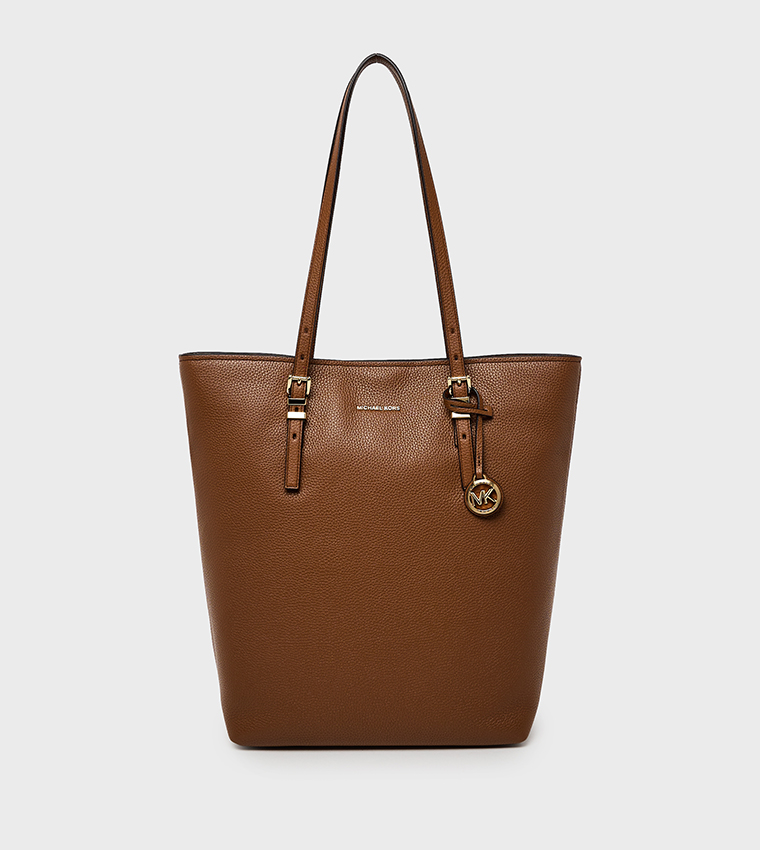 QUINN Textured Zip Closure Tote Bag