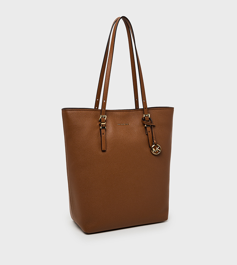QUINN Textured Zip Closure Tote Bag