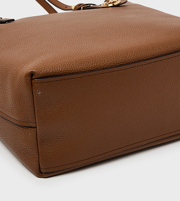 QUINN Textured Zip Closure Tote Bag