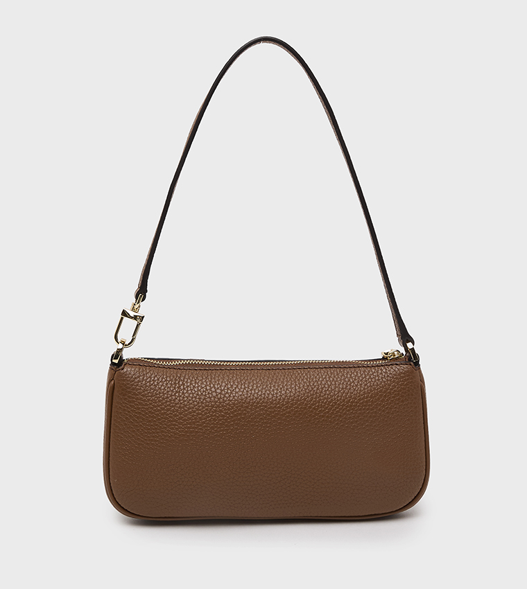 ZOE Textured Front Pocket Shoulder Bag
