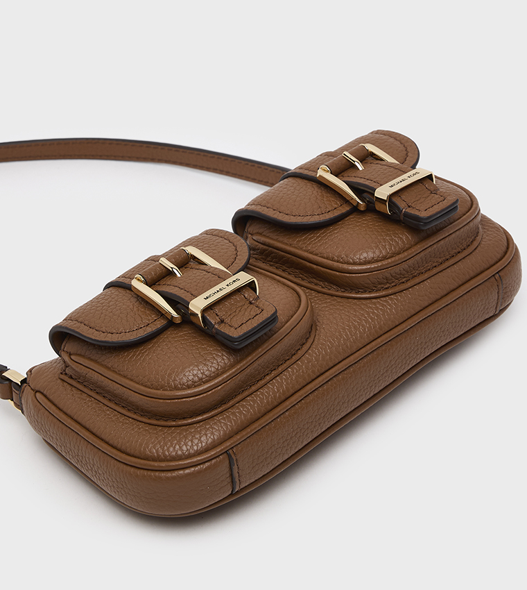 ZOE Textured Front Pocket Shoulder Bag