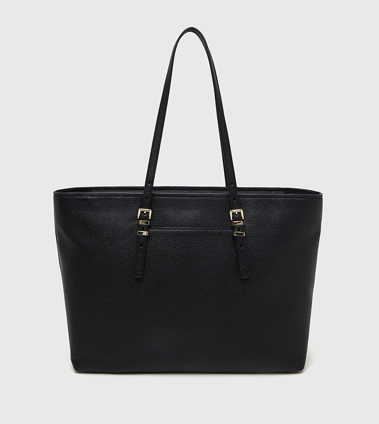QUINN Textured Zip-Closure Tote Bag