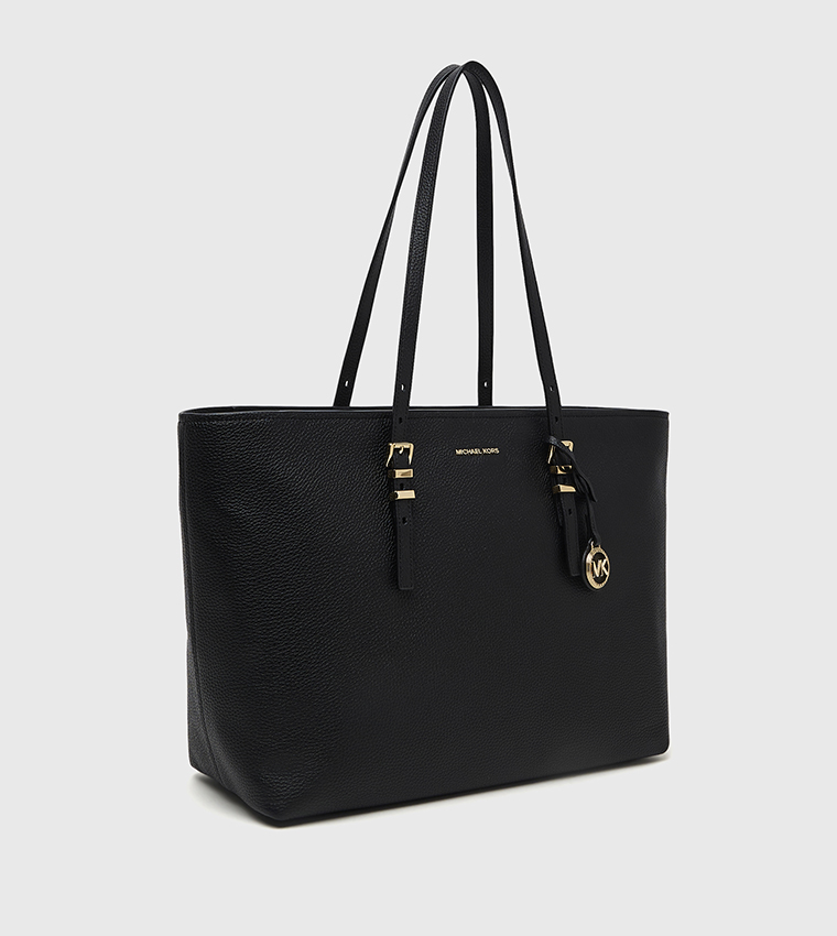 QUINN Textured Zip-Closure Tote Bag