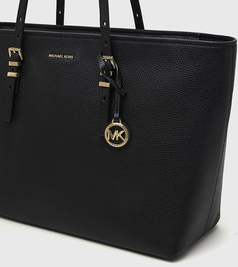 QUINN Textured Zip-Closure Tote Bag