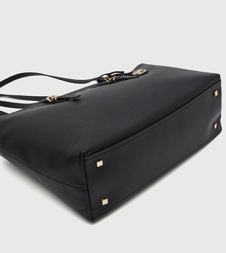 QUINN Textured Zip-Closure Tote Bag