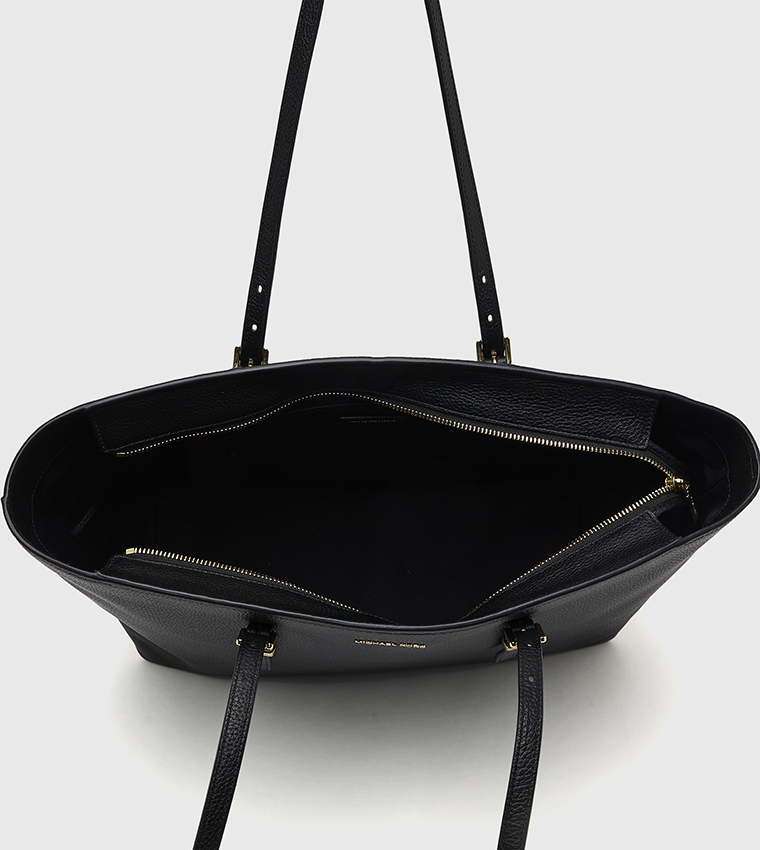 QUINN Textured Zip-Closure Tote Bag