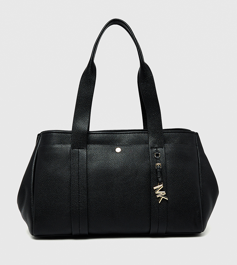 ROMEE Textured Zip Closure Tote Bag
