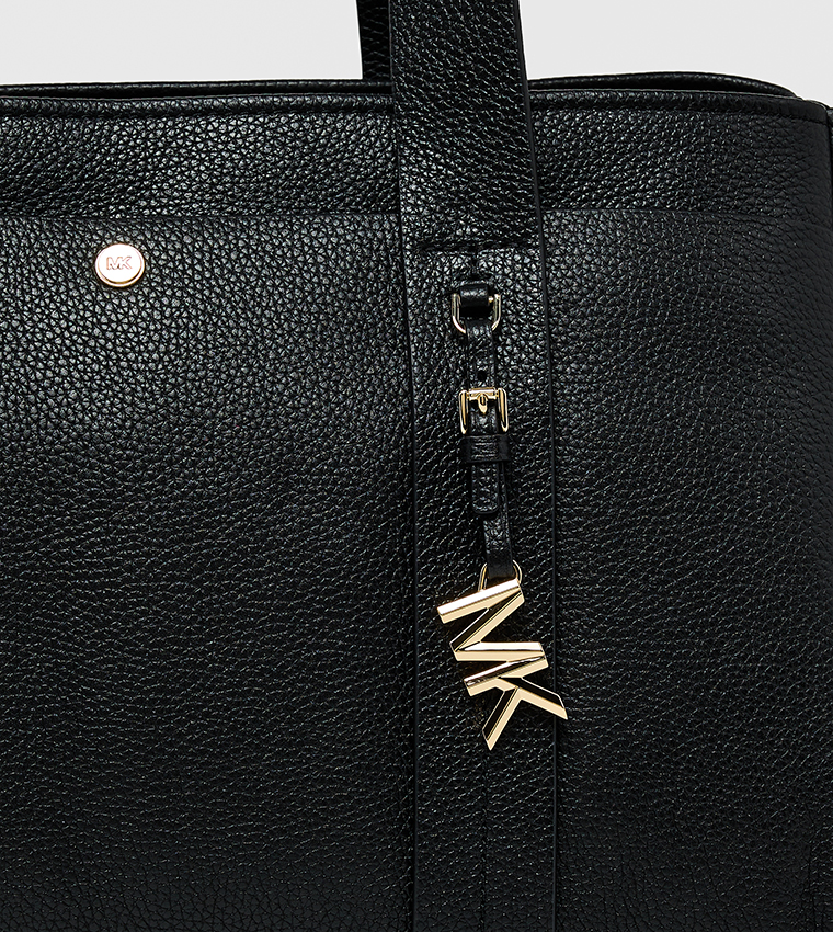 ROMEE Textured Zip Closure Tote Bag