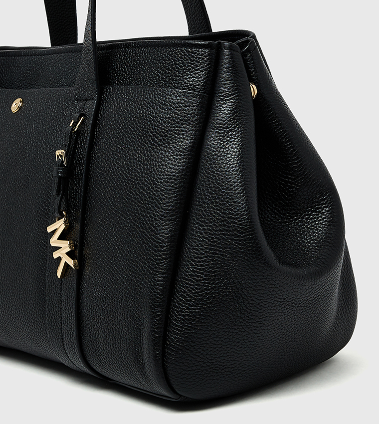 ROMEE Textured Zip Closure Tote Bag