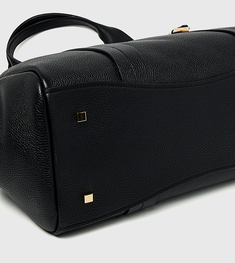 ROMEE Textured Zip Closure Tote Bag