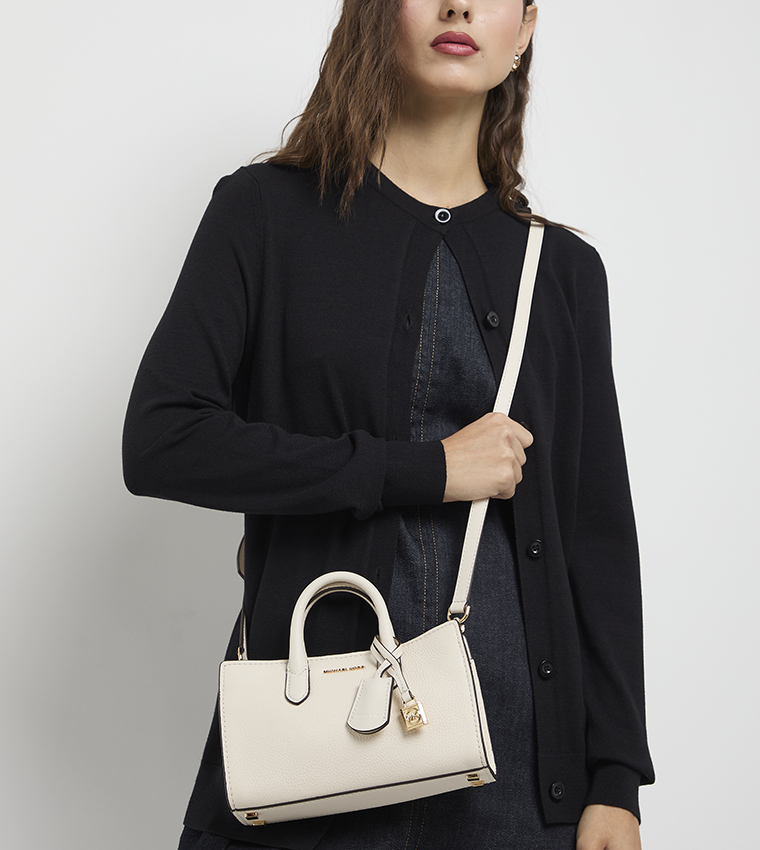 SCARLETT Logo Detail Satchel Bag with Crossbody Strap